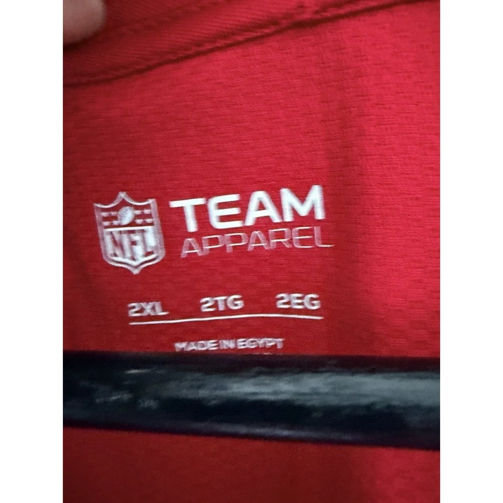 Tampa Bay Buccaneers Polo Shirt Mens 2XL Red NFL Team Apparel Lockup Poly New